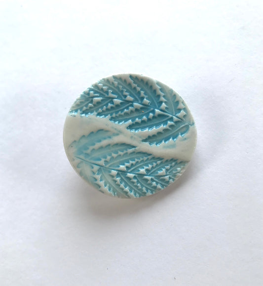 Ceramic Fern Brooch