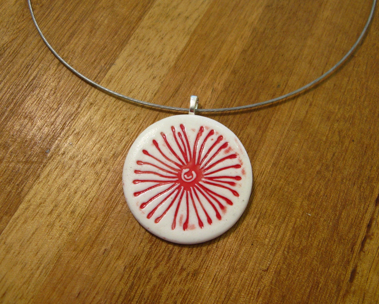 Pohutukawa flower pendant