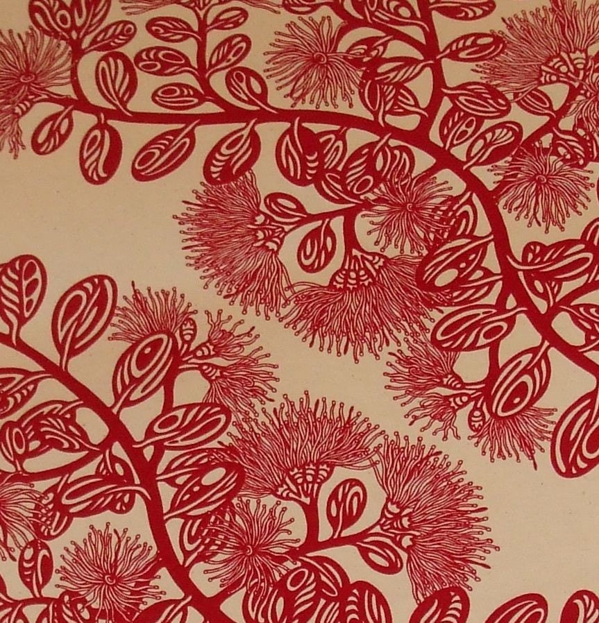 Pohutukawa table runner